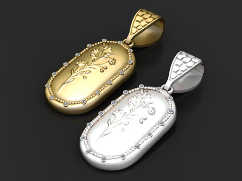 Classic womens pendant Modelo de Impressão 3D