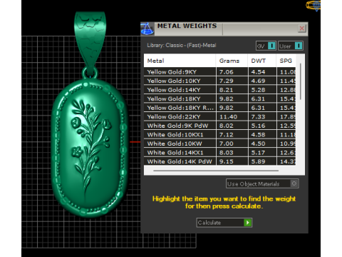 Classic womens pendant Modelo de Impressão 3D
