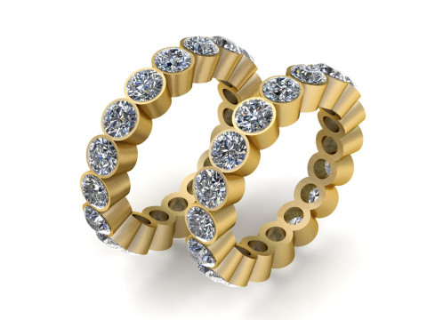 Diamond gold band Model Cetak 3D