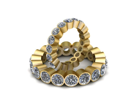 Diamond gold band 3D Print Model