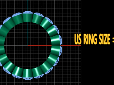 Diamond gold band 3D Print Model