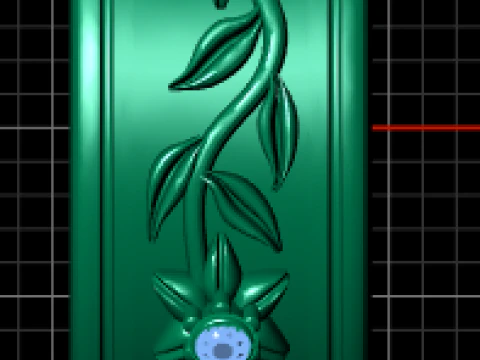 Leaf and flower ring 3D Print Model