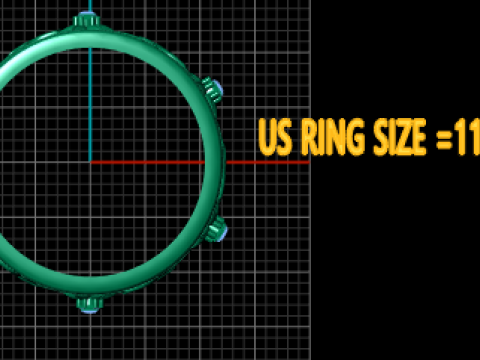 Leaf and flower ring 3D 프린트 모델