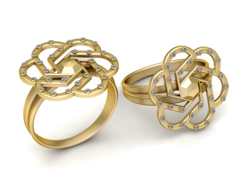Elegant wedding ring 3D 打印模型