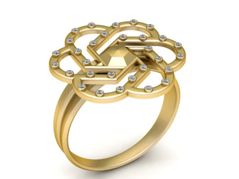Elegant wedding ring 3D Print Model