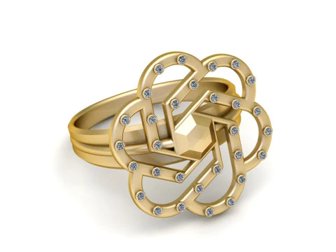 Elegant wedding ring 3D Print Model