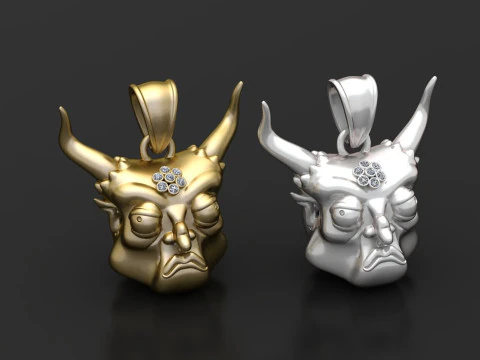 Gothic gold pendant 3D Print Model