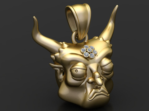 Gothic gold pendant 3D Print Model