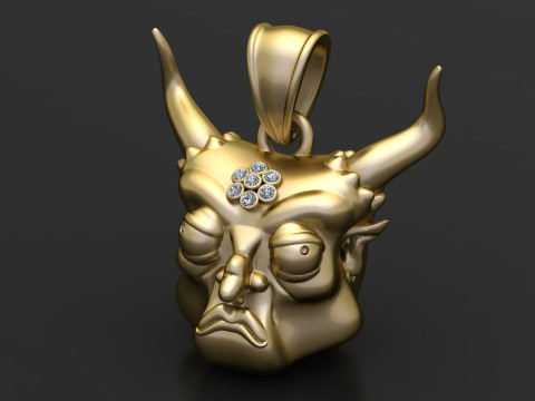 Gothic gold pendant 3D Print Model