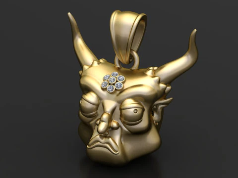 Gothic gold pendant 3D Print Model