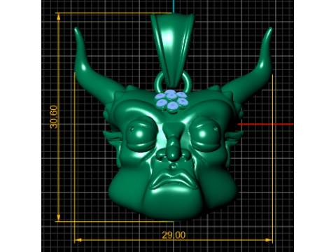 Gothic gold pendant 3D Print Model