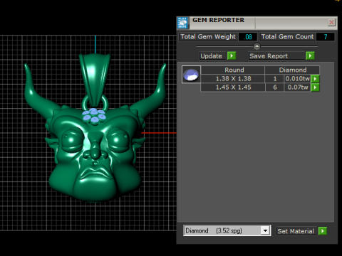 Gothic gold pendant 3D Print Model