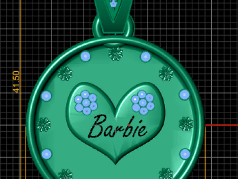Personalized heart pendant 3D Print Model