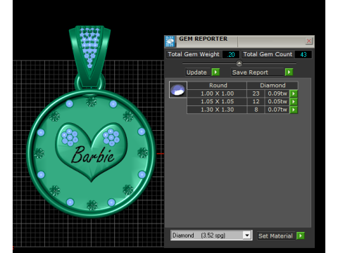 Personalized heart pendant Modello di stampa 3D