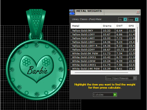 Personalized heart pendant 3D Print Model