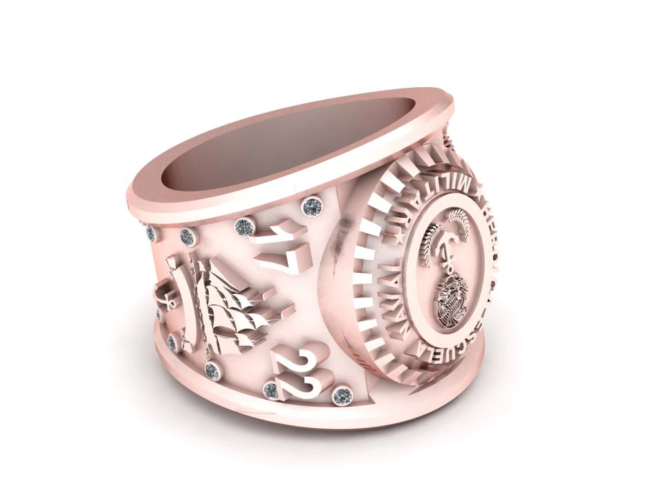 Gold honor ring 3D Print Model .c4d .max .obj .3ds .fbx .stl .blend 