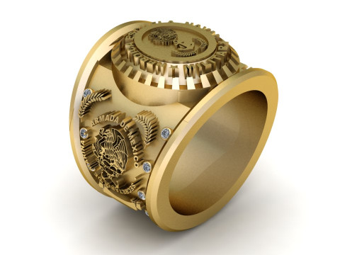 Gold honor ring Modelo de impresión 3D