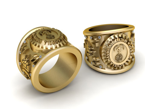 Gold honor ring Modelo de impresión 3D