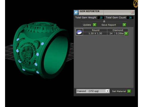 Gold honor ring 3D Print Model