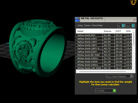 Gold honor ring 3D Print Model