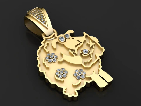 Pendentif mouton Modèles 3D en vedette