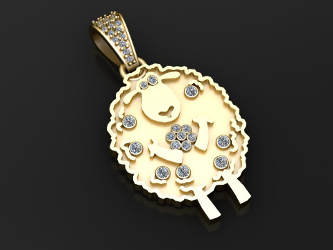Playful animal pendant Modelo de Impressão 3D