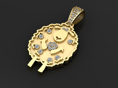 Playful animal pendant Modelo de Impressão 3D