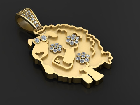Sheep pendant Modèles 3D en vedette