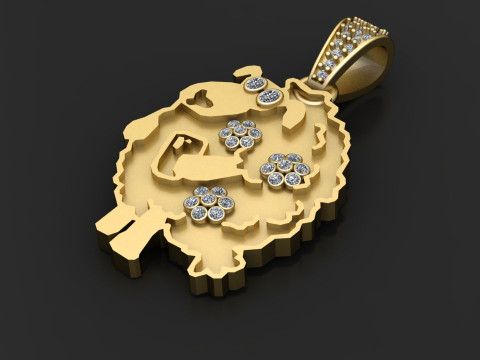 Sheep pendant Modello di stampa 3D