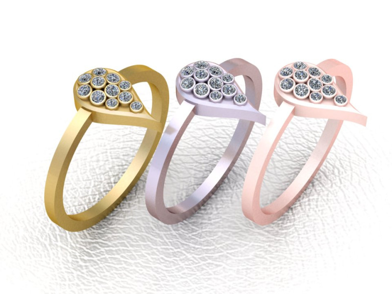 Everyday diamond ring 3D 打印模型 .c4d .max .obj .3ds .fbx .stl .blend