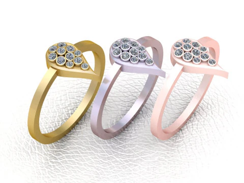 日常钻戒 3D 打印模型