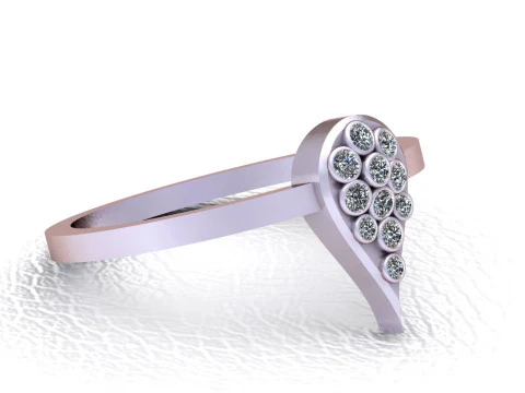 Everyday diamond ring 3D Print Model