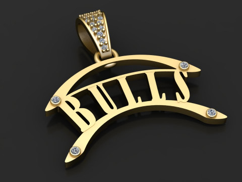 Crescent frame pendant 3D Baskı Modeli