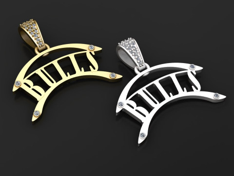 Crescent frame pendant 3D Baskı Modeli