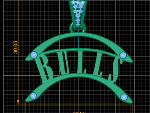 Crescent frame pendant 3D Baskı Modeli