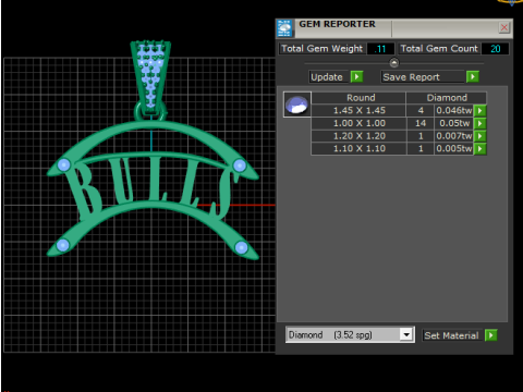 Crescent frame pendant 3D Baskı Modeli