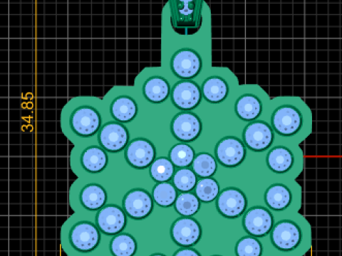 Floral diamond pendant 3D Print Model