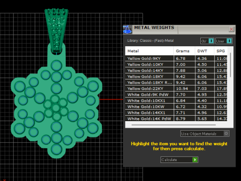 Floral diamond pendant 3D Print Model