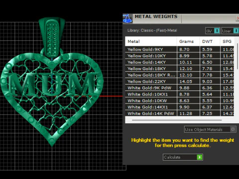 Lattice heart pendant 3D Print Model