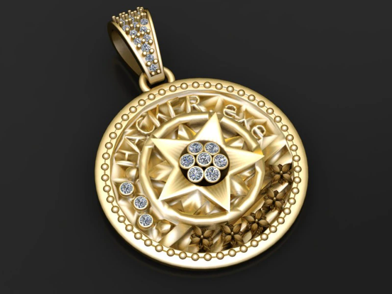 Hacker pendant 3D Print Model .c4d .max .obj .3ds .fbx .stl .blend