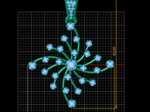 Diamond studded star pendant 3Dプリントモデル