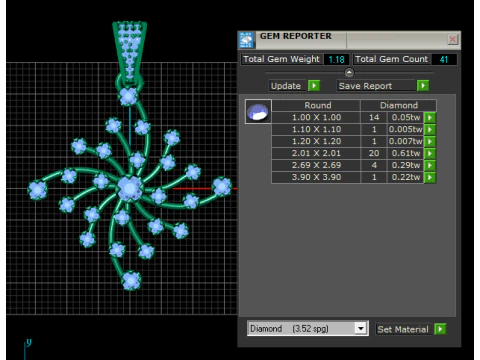 Diamond studded star pendant 3D Print Model
