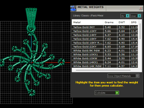 Diamond studded star pendant 3D Print Model