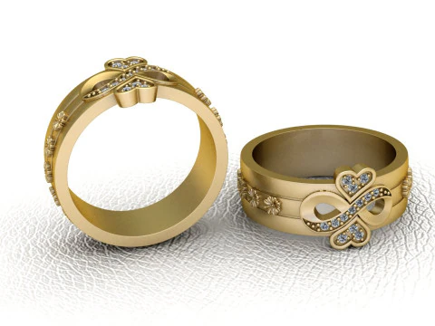 HEART DESIGN RING 3D Print Model
