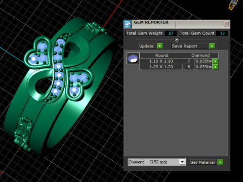 HEART DESIGN RING 3D Принт Модель