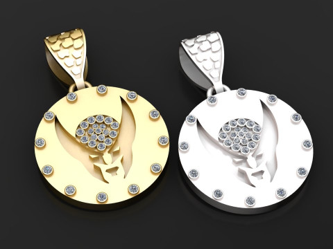 New Hip Hop Leopard Pendant Model do druku 3D