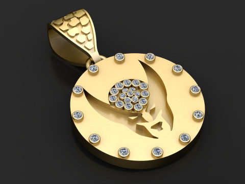 New Hip Hop Leopard Pendant 3D 打印模型