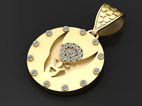 New Hip Hop Leopard Pendant 3D 打印模型