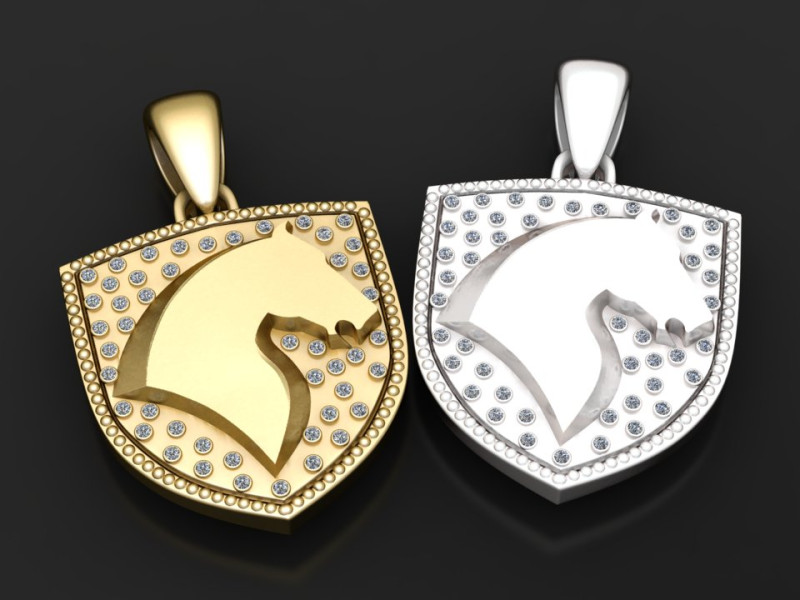 Horse pendant Modelo de Impressão 3D .c4d .max .obj .3ds .fbx .stl .blend