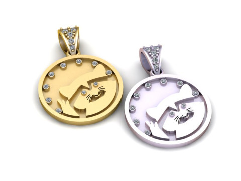 Cat pendant 3D 打印模型